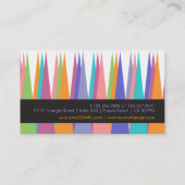 Moderne Farbhohe Dreieck-Profil-Visitenkarte Visitenkarte (Rückseite)