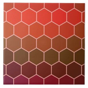 Moderne farbige 3D-Kuben oder Hexagons-Muster Fliese