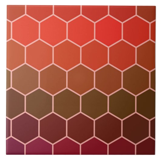 Moderne farbige 3D-Kuben oder Hexagons-Muster Fliese (Vorderseite)
