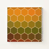 Moderne farbige 3D-Kuben oder Hexagons-Muster Notizblock (Rückseite)