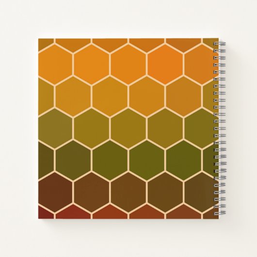 Moderne farbige 3D-Kuben oder Hexagons-Muster Notizblock (Rückseite)