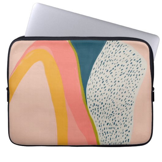 Moderne Farbige Abstrakte Kunst Laptopschutzhülle (Vorderseite)