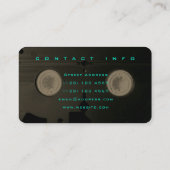 Moderne farbige Art der Retro Technologie Visitenkarte (Rückseite)
