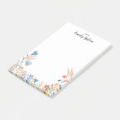 Moderne farbige Blume Wasserfarbe Nachhinweise Post-it Klebezettel (angewinkelt)