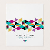 Moderne, farbige Dreiecke Visitenkarten (Außenseite Aufgefaltet)