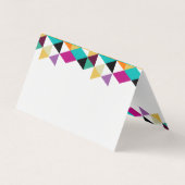 Moderne, farbige Dreiecke Visitenkarten (Rückseite)