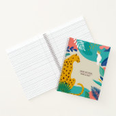 Moderne Farbige Dschungel-Leoparden-Name Notizblock (Innenseite)
