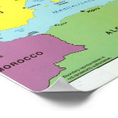 Moderne Farbige Europakarte Poster (Ecke)