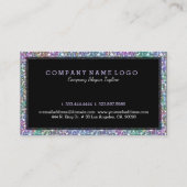 Moderne farbige Glitzer Textur Print Back Accent Visitenkarte (Rückseite)