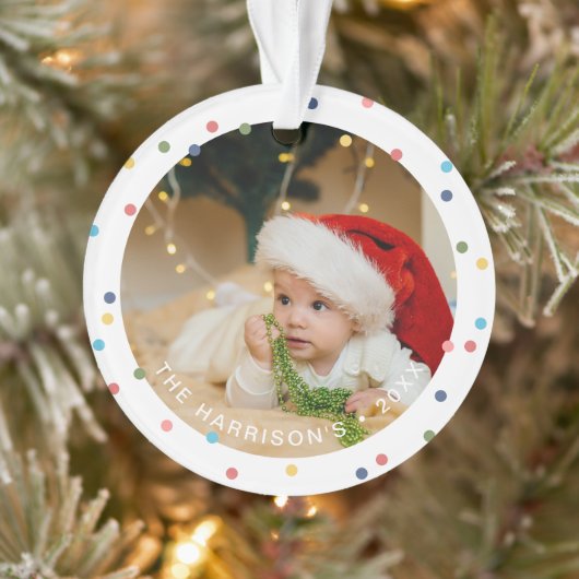 Moderne farbige Lichter Foto Ornament (Baum)