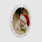 Moderne farbige Lichter Foto Ornament (Vorderseite)