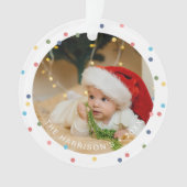 Moderne farbige Lichter Foto Ornament (Vorderseite)