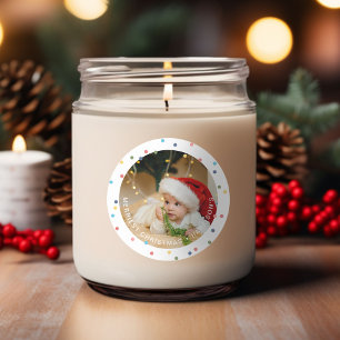 Moderne farbige Lichter Foto Runder Aufkleber