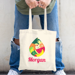 Moderne farbige Logos tragen Ihren Firmennamen Fru Tragetasche