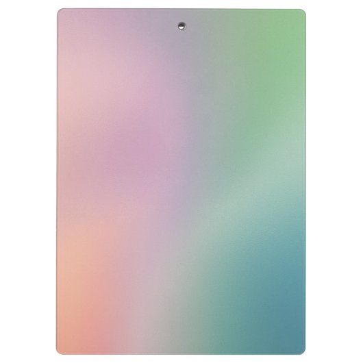 Moderne farbige Pastellfarben und weiße Monogramm- Klemmbrett (Rückseite)