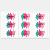 Moderne farbige Pinselstriche Etiketten (Blatt)