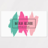 Moderne farbige Pinselstriche Etiketten (Design 1)