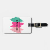Moderne farbige Pinselstriche Gepäckanhänger (Vorderseite horizontal)