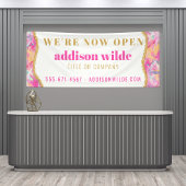 Moderne farbige Pinselstriche Gold Business Banner