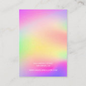 Moderne farbige Rainbow-Kette Visitenkarte (Rückseite)