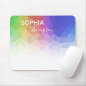 Moderne farbige Regenbogen-Polygonal-Design-Mousep Mousepad (Mit Mouse)