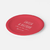 Moderne Farbige Retro-Handgezeichnete Cupid-Hochze Pappteller (Schrägansicht)