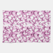 Moderne Farbige Rosa Schmetterlinge Geschirrtuch (Horizontal)