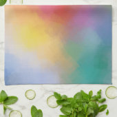 Moderne Farbige Rot Lila Blau Grün Gelb Geschirrtuch (Gefaltet)