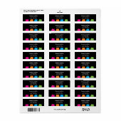 Moderne farbige Rücksendeadresse (Vorne)