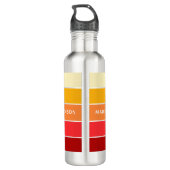 Moderne farbige Sommerfarbenblockbezeichnung Edelstahlflasche (Rückseite)