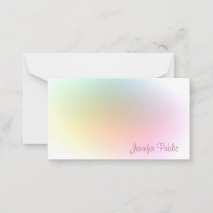 Moderne farbige Template-Kalligrafie Mitteilungskarte