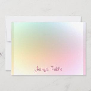 Moderne farbige Template Typografie-Skriptbezeichn Mitteilungskarte