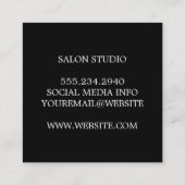 Moderne farbige Textur mit schwarzen Streifen Quadratische Visitenkarte (Rückseite)