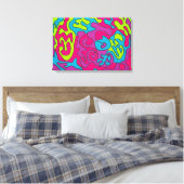 Moderne farbige texturierte Hintergrundgestaltung Leinwanddruck (Insitu (Schlafzimmer))
