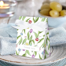Moderne farbige Tulip-Blume Danke Party Geschenkschachtel