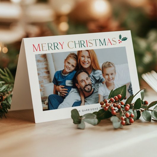 Moderne farbige Typografie 3 Foto Weihnachten