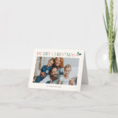 Moderne farbige Typografie 3 Foto Weihnachten (Vorderseite)