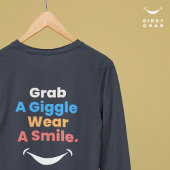 Moderne farbige Typografie Smile Simple Navy T-Shirt