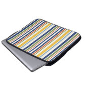 Moderne farbige vertikale Streifenmuster Laptopschutzhülle (Vorne Knopf)