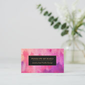 Moderne farbige Visitenkarte für Wasserfarben (Stehend Vorderseite)