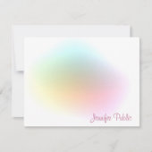 Moderne farbige Vorlage Handgeschriebenes Skript o (Vorderseite)