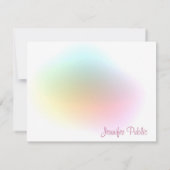 Moderne farbige Vorlage Handgeschriebenes Skript o (Rückseite)