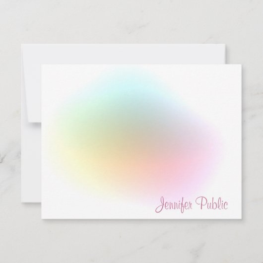 Moderne farbige Vorlage Handgeschriebenes Skript o (Rückseite)