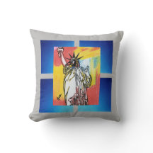 Moderne farbige Wasserfarbe Lady Liberty Geometric