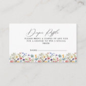 Moderne farbige Wildblumen Blumenschlacker Begleitkarte (Vorderseite)