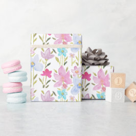 Moderne farbige Wildblumen Geschenkpapier