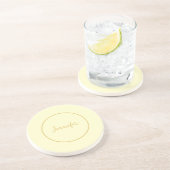 Moderne Farbkalligraphie aus Gold und Creme Schlic Getränkeuntersetzer (Seite)