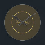 Moderne Farbkalligraphie Schlicht einzigartig Runde Wanduhr<br><div class="desc">Sie können alle Informationen auf dieser Seite einfach durch Ihre eigenen Informationen ersetzen. Dafür müssen Sie nur die Personalisierungslinks auf der rechten Seite benutzen.</div>