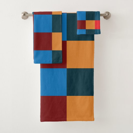 Moderne Farbkarton Badhandtuch Set (Insitu)