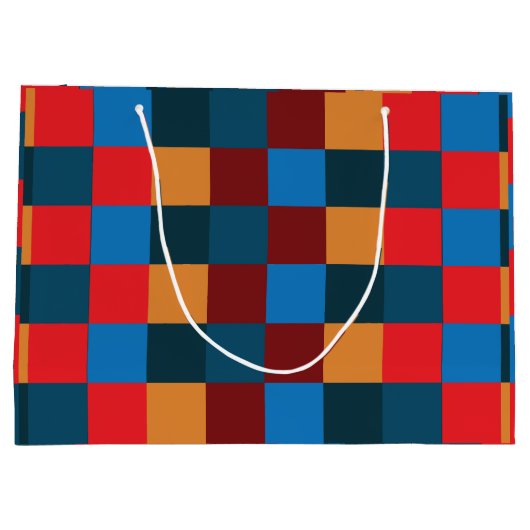 Moderne Farbkarton Große Geschenktüte (Rückseite)